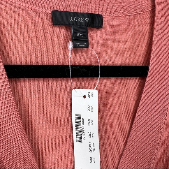 J CREW Merino Wool Wrap Sweater - Coral Rose - H715 - Sz XXS - Picture 3 of 9